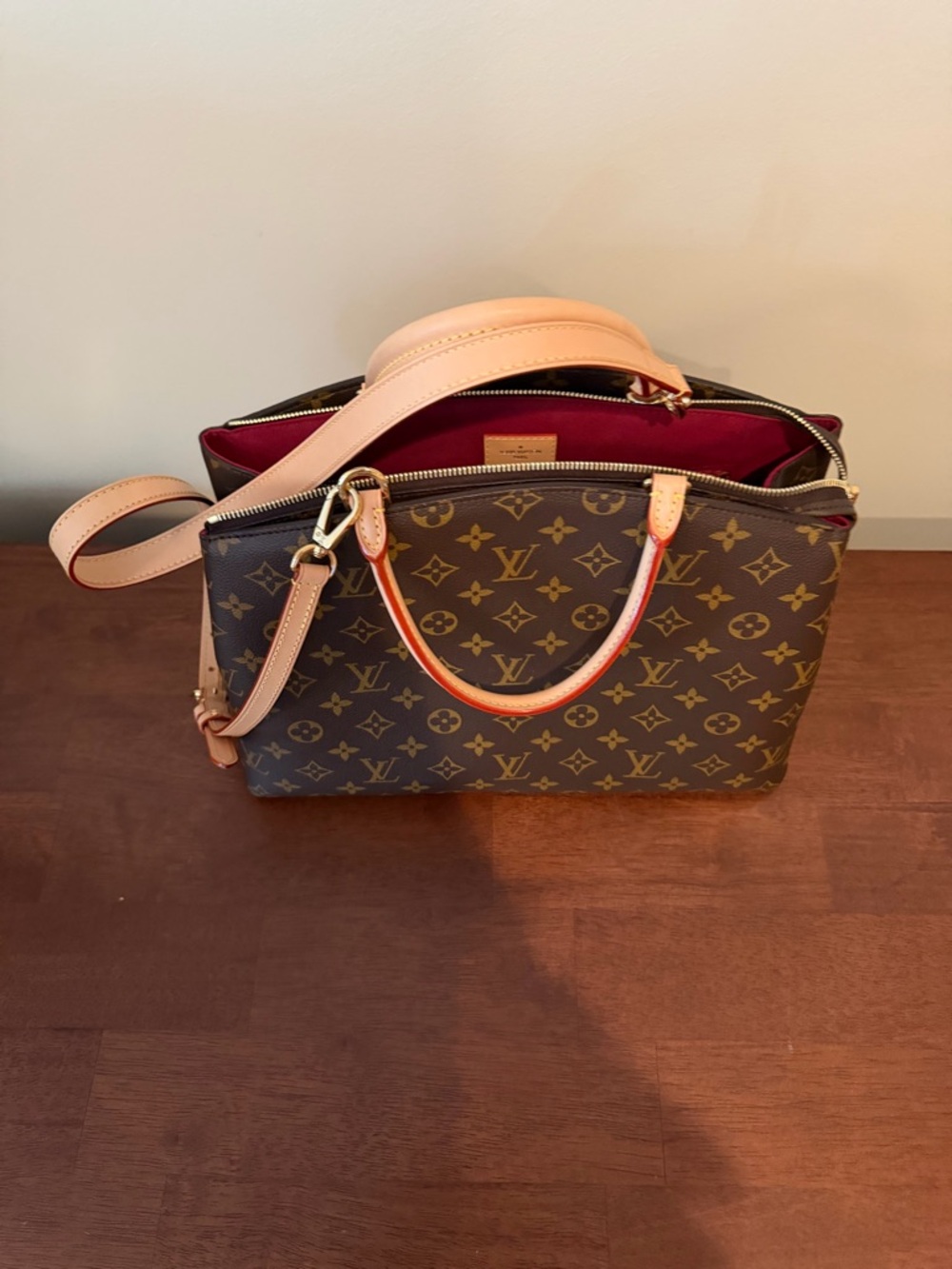 Louis Vuitton Monogram Canvas Satchel in Brown with Vachetta Trim - Picture 3 of 5
